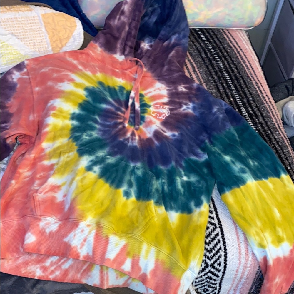 Ivory Ella Pink and Purple Tie-Dye Hoodie